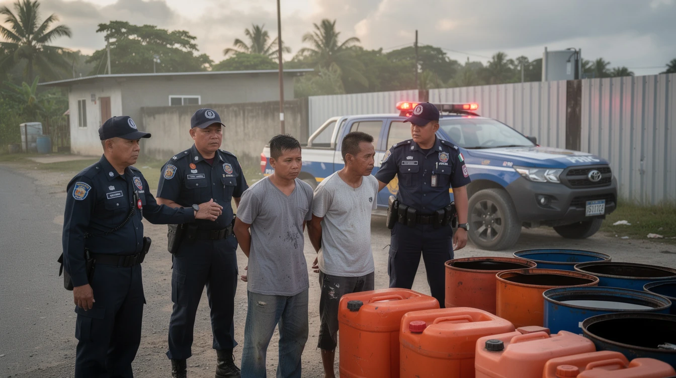 PNP Arrests Two Suspects for Oil Pilferage in Agusan del Norte