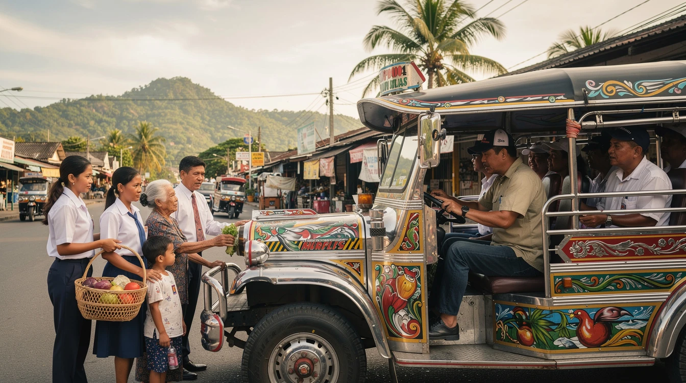 Zambales Jeepney Driver Balances Fare Appeals with Free Rides for the Needy