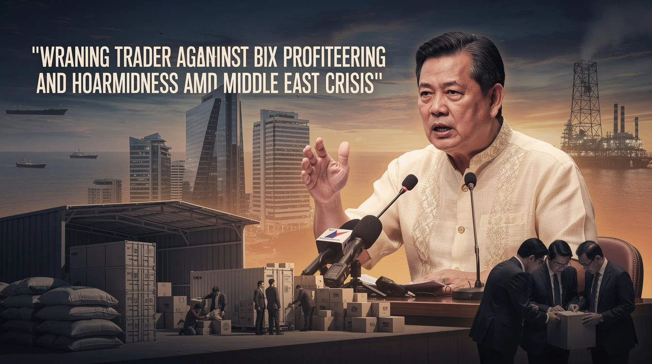 Kiko Pangilinan Warns Traders Against Profiteering, Hoarding Amid Middle East Crisis