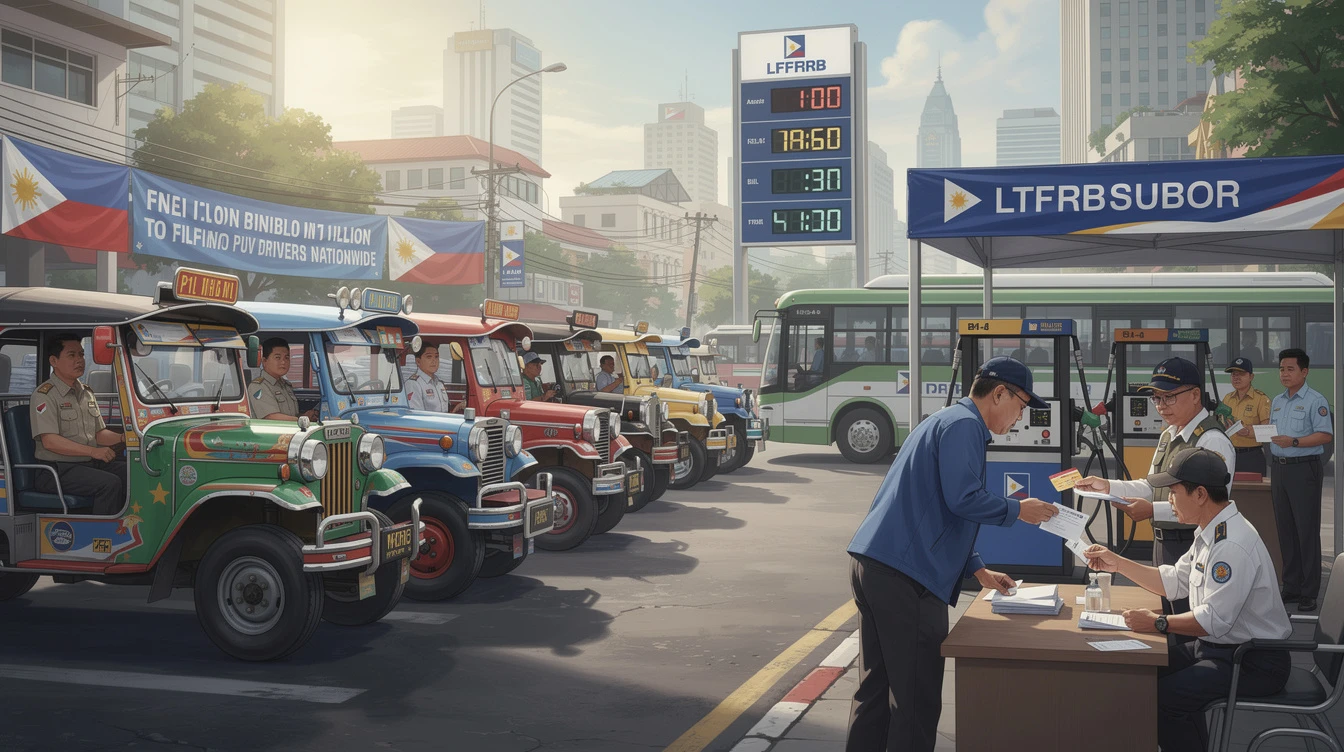 LTFRB Distributes Nearly P1 Billion in Fuel Subsidies to Filipino PUV Drivers Nationwide