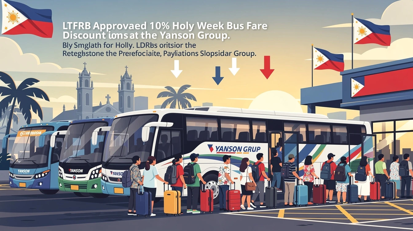 LTFRB Approves Yanson Group's 10% Holy Week Bus Fare Discount