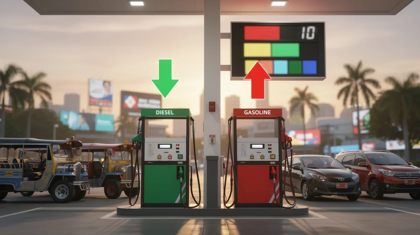 Diesel Rollback of Up to P11 per Liter Seen in Philippines Next Week; Gasoline Prices May Rise by P1.20