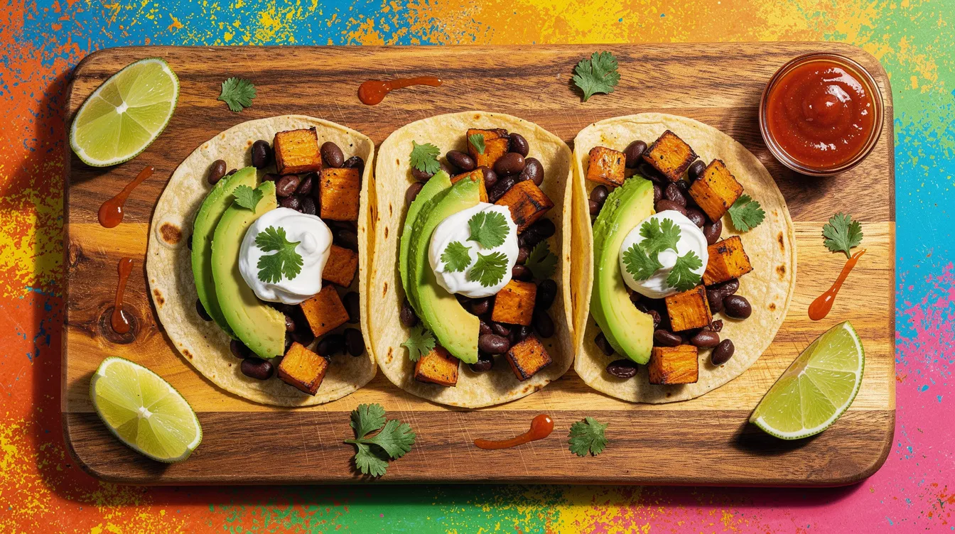 Black Bean & Sweet Potato Tacos - Lunch recipe