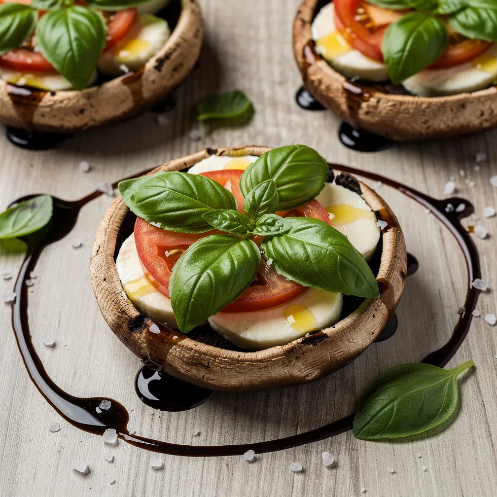 Caprese Stuffed Portobello Mushrooms - Vegetarian recipe