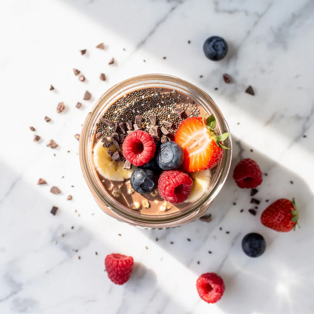 Chocolate Banana Overnight Oats - Breakfast recipe