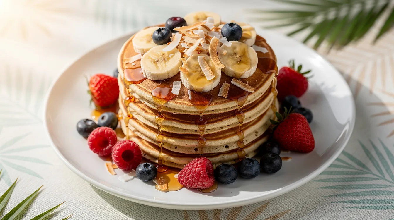 Coconut Banana Pancakes - Breakfast recipe