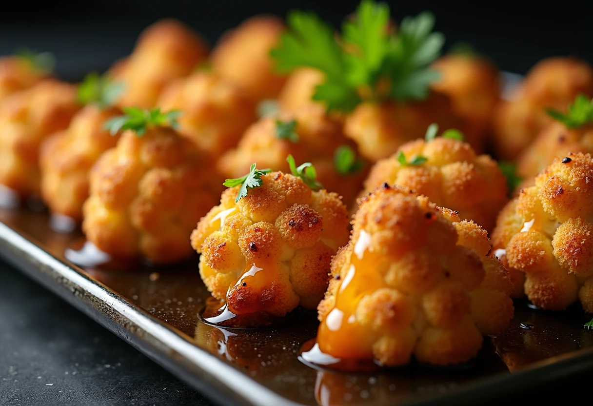 Crispy Hot Honey Cauliflower Nuggets - Snacks recipe