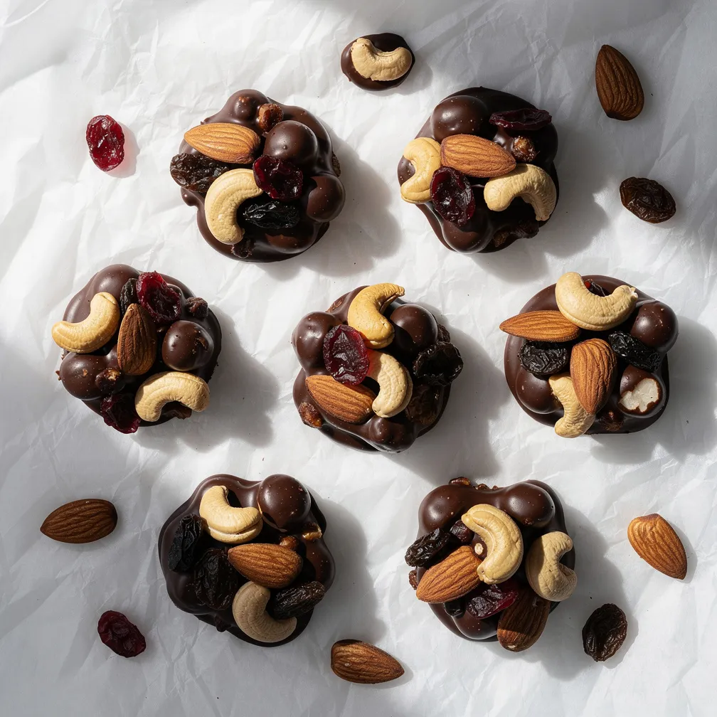 Dark Chocolate Trail Mix Clusters - Snacks recipe
