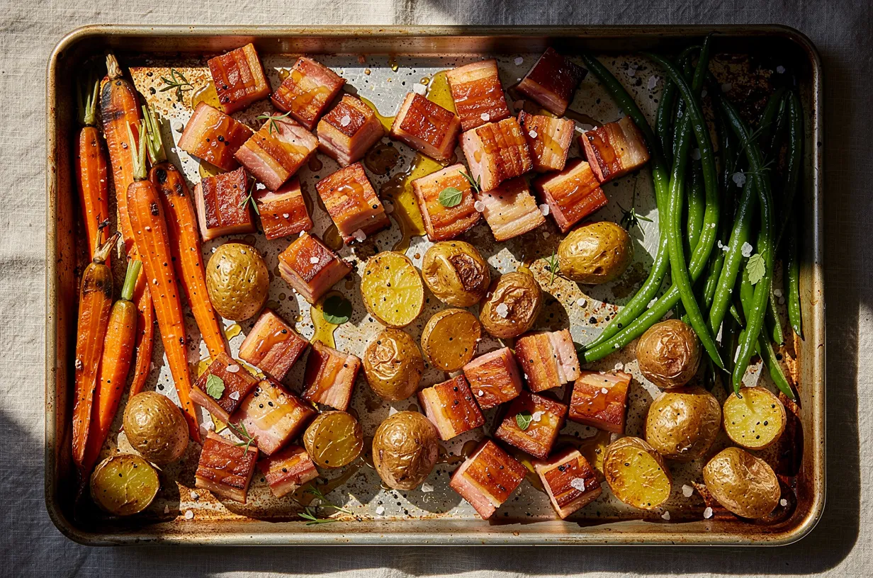 Easter Leftover Ham & Potato Sheet Pan Lunch - Lunch recipe