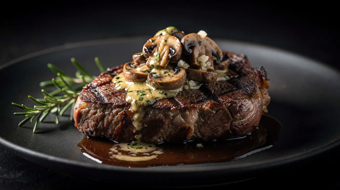 Garlic Butter Mushroom Steak - Dinner recipe