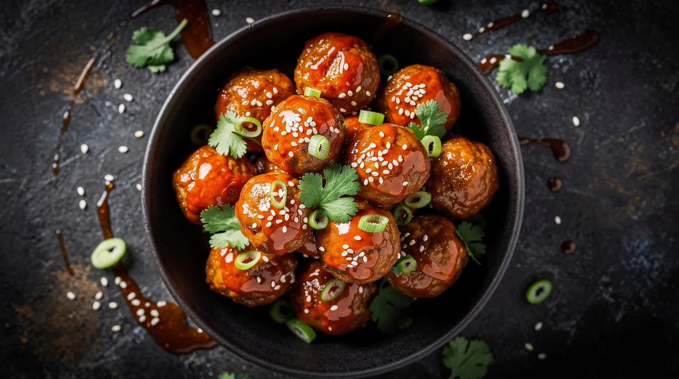 Honey Sriracha Meatballs - Dinner recipe