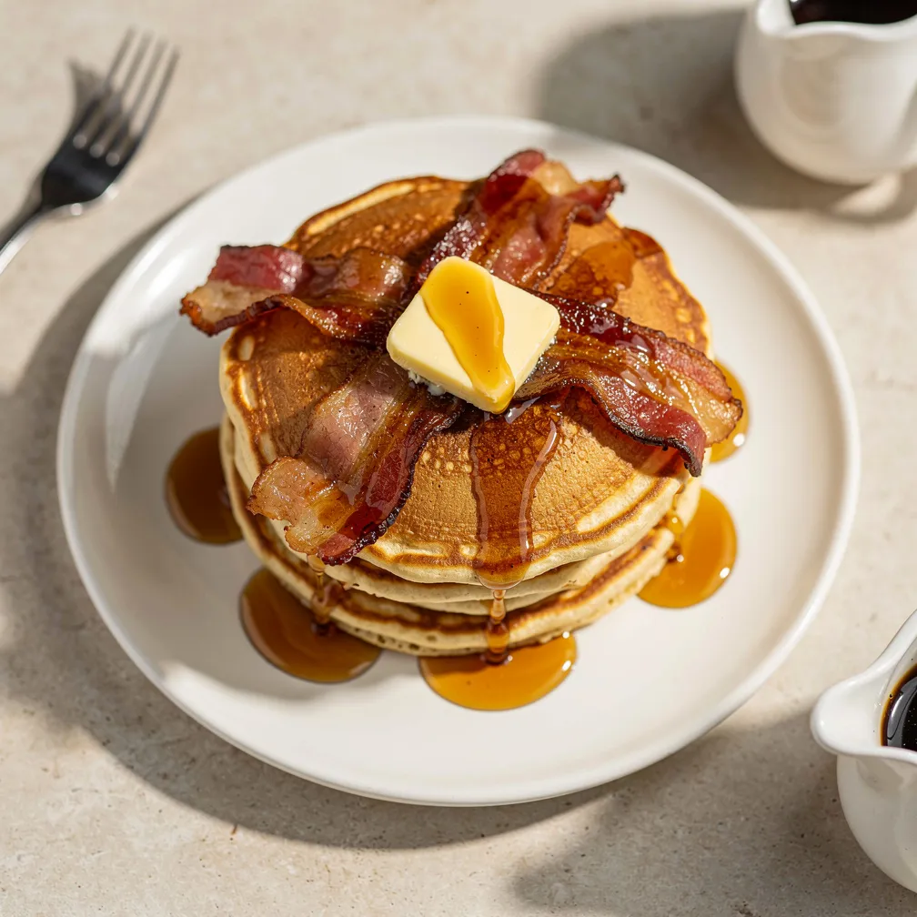 Maple Bacon Pancakes Pan - Breakfast recipe
