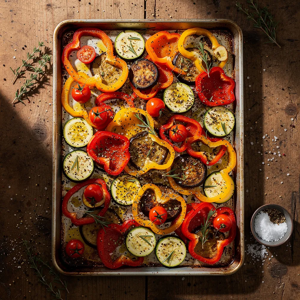 Mediterranean Roasted Vegetable Pan - Vegetarian recipe