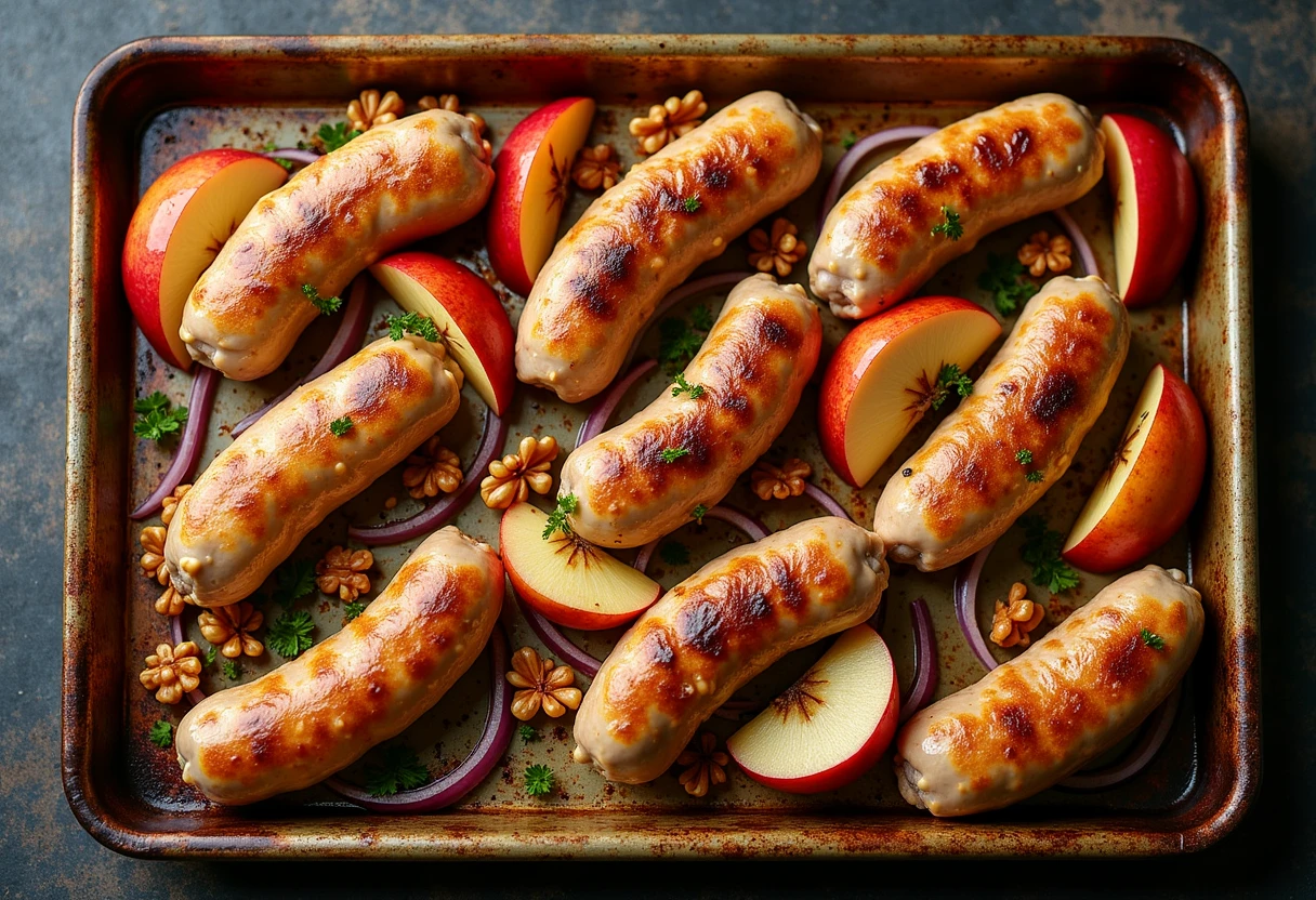 Sausage and Apple Snack Bake - Snacks recipe (25 min)