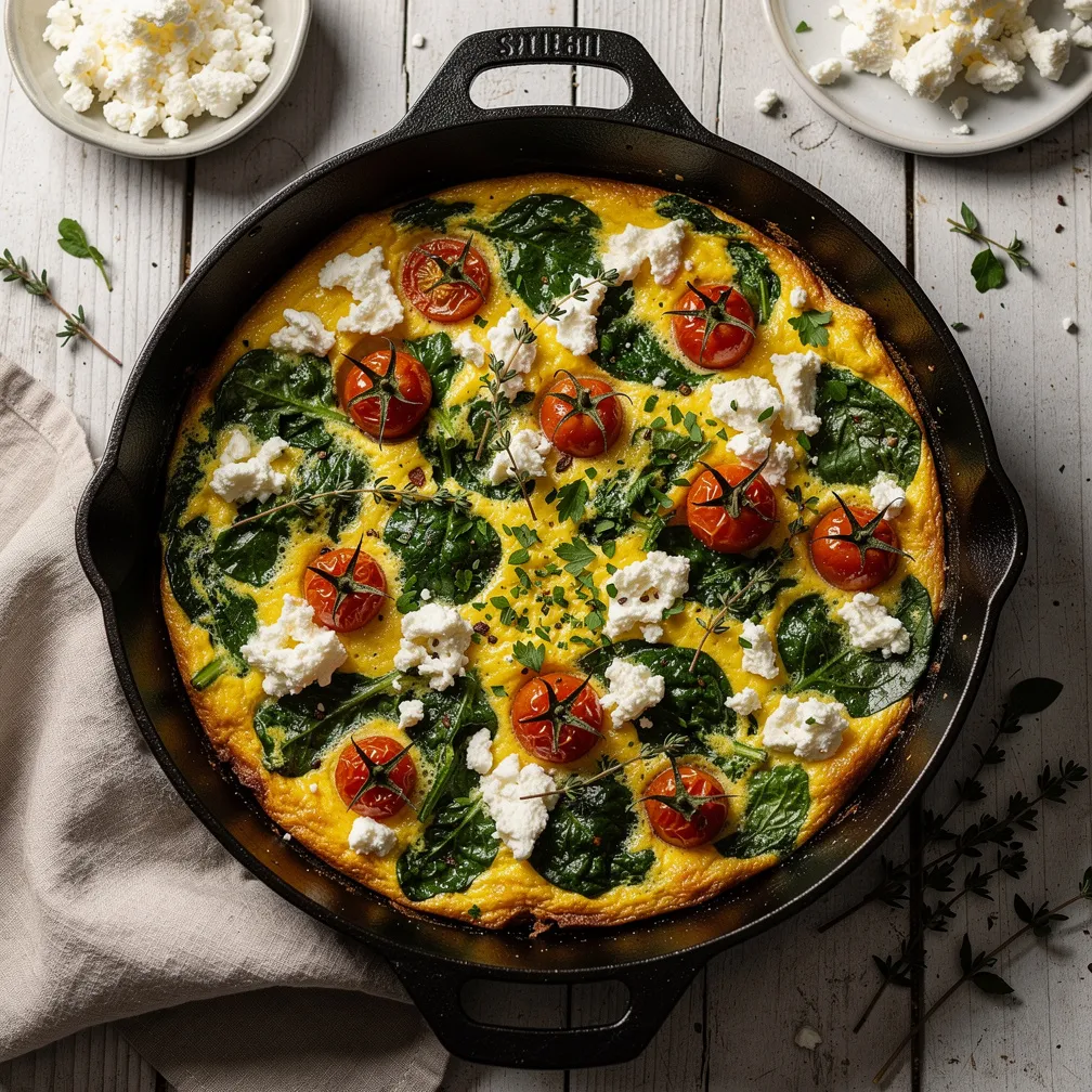 Spinach Feta Breakfast Pan - Breakfast recipe