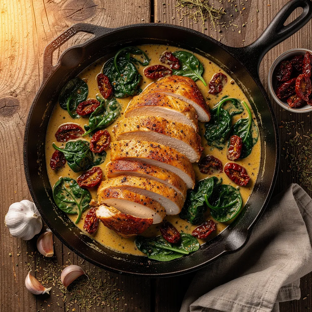 Spinach Tomato Chicken - Dinner recipe
