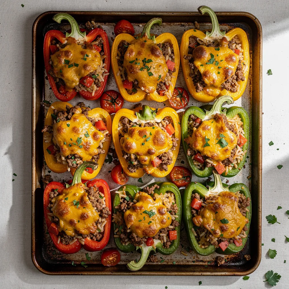 One Pan Stuffed Peppers - Dinner recipe