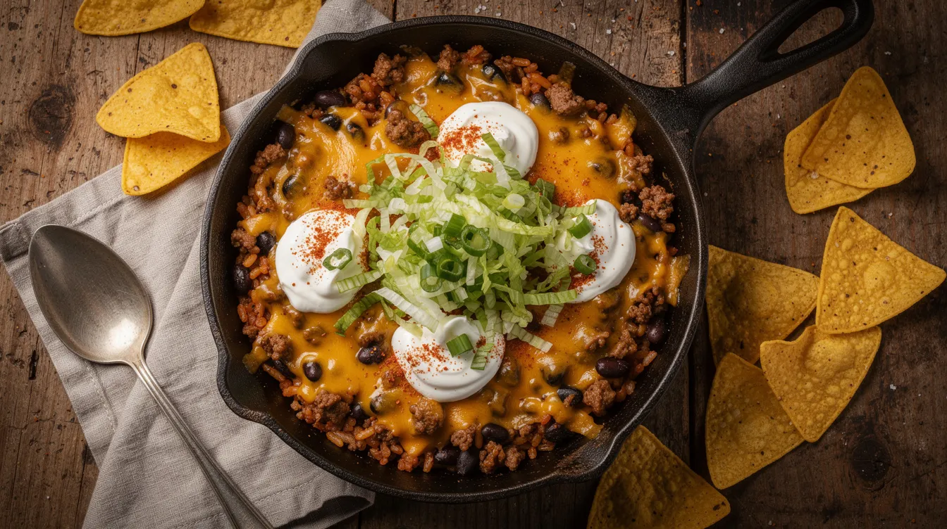 One Pan Taco Skillet - Dinner recipe