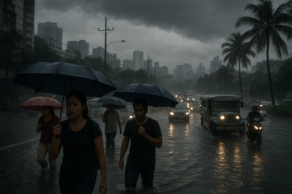 Amihan, Shear Line Bring Rain, Flood Warnings to Luzon