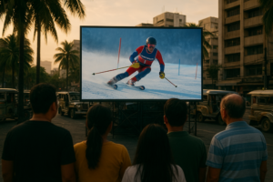 Filipino Skier Finishes 54th in Olympic Giant Slalom