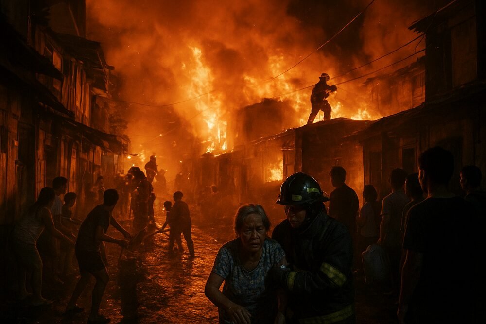 Fire Engulfs Makati Community, Displaces Families