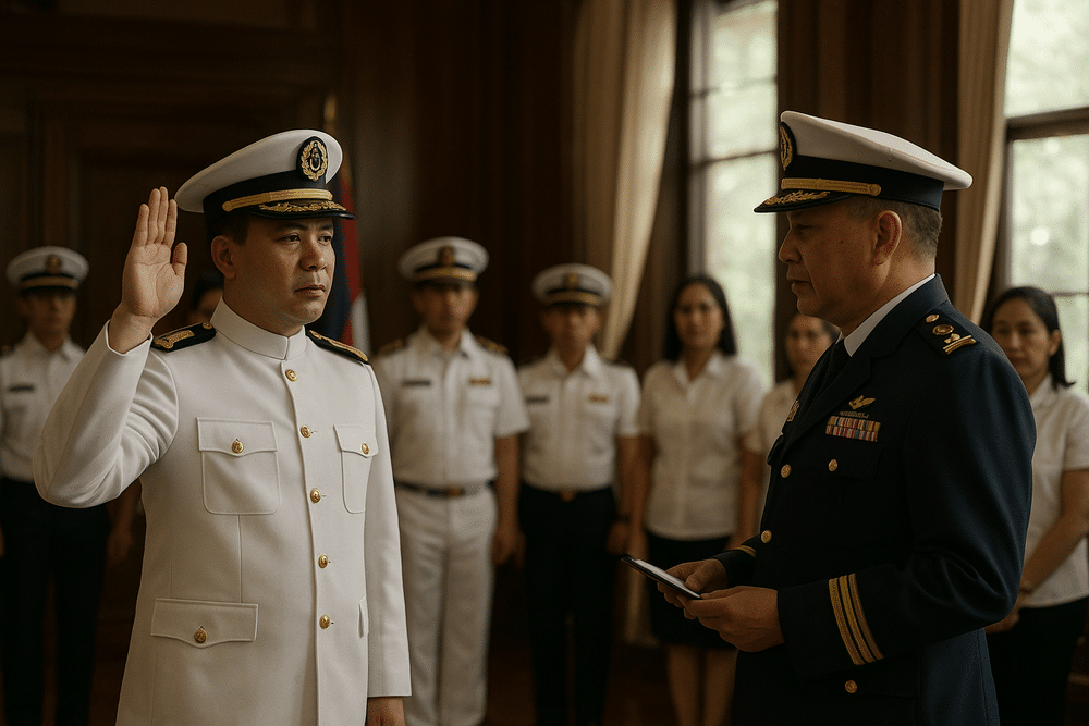 Ferdinand Recto Sworn In as Auxiliary Vice Admiral